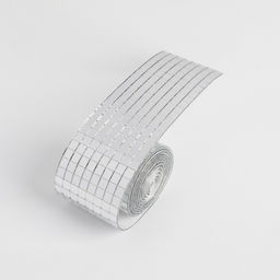 Зеркальная мозаика клеевая, 0.5×0.5 см, 8 рядов 4 см, 1±0.1 м, серебряное стекло