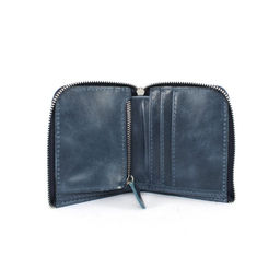 Портмоне мужское Croco-ПР-931 натуральная кожа 1 отд, 4 карм, синий пулл-ап (85) 260598  фото 3