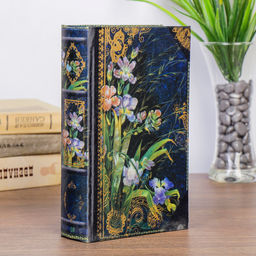 Шкатулка книга-сейф «Ирисы», тиснение, 21×13×5 см