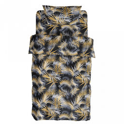 Постельное белье, комплект 1,5 спальный "Ночь в тропиках", 3 предмета: пододеяльник 145х215см, простыня 150х215см, 1 наволочка 50х70см с клапаном-запахом, бязь "Комфорт" 121г/м2, хлопок 100%, упаковка "эконом" ПВХ 32х41х2,5см, "Домашняя мода" (Россия