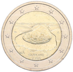 2 евро 2025 года A Германия Федеральные земли Германии  Саар (Сааршляйфе)