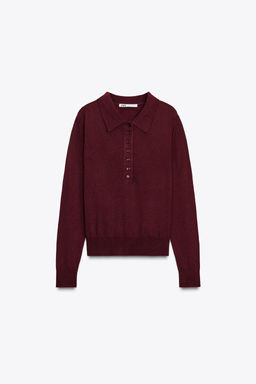 PLAIN KNIT POLO SHIRT - Zara фото 22