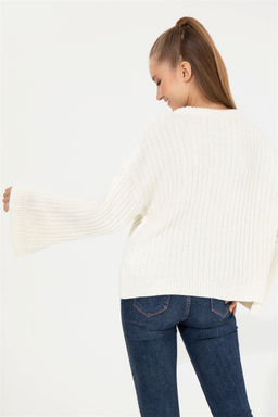 Женский кремовый вязаный свитер - U.s. polo assn фото 11