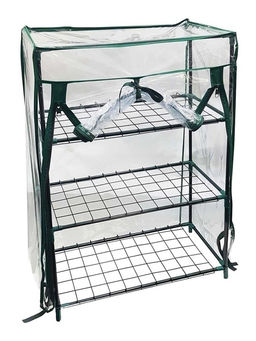 Парник для подоконника "Маргарита" 24х46х80см 3 полки (пленка на молнии)