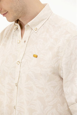 U. S. Polo Assn Мужская рубашка с длинным рукавом цвета экрю - U.s. polo assn фото 14