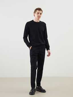 Bisiklet Yaka Uzun Kollu Erkek Sweatshirt