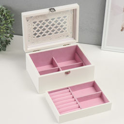 Шкатулка дерево для украшений Белоснежная 22х16х10 см - Simaland фото 3