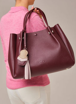 Кожаная сумка Vasilisa DBR 31210 зимняя вишня  фото 5