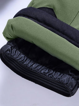 Горнолыжный костюм Valianly детский для мальчика цвета хаки 9201Kh  фото 9