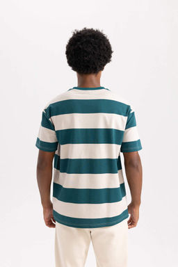 DeFactoFit Стандартная футболка с круглым вырезом и короткими рукавами с принтом  фото 5