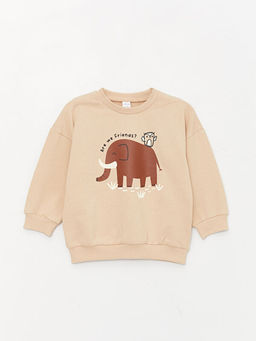 Bisiklet Yaka Uzun Kollu Bask?l? Erkek Bebek Sweatshirt 2li - Waikiki фото 2