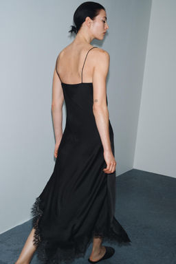 SATIN LACE DRESS ZW COLLECTION - Zara фото 6