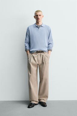 POLO PUNTO C??AMO - ALGOD?N / Celeste