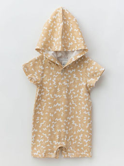 Песочник хлопковый с капюшоном, песочный - Lesi kids фото 8