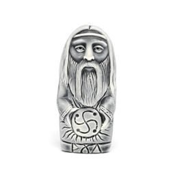 Магнит из мрамолита "Род" 29*13*62мм Радуга камня