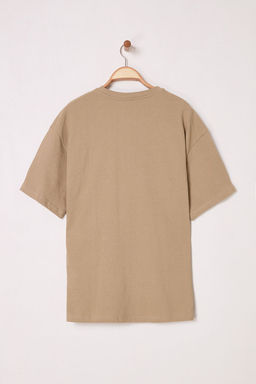 TRENDYOL MAN Vizon Oversize/Genis Kesim Cepli Dokulu Kal?n T-Shirt TMNSS25TS00079 - Trendyolmilla фото 3
