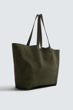LEATHER TOTE BAG - Zara фото 4