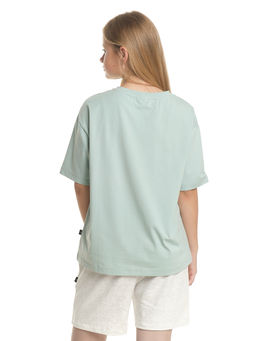 Футболка с принтом 22-7652 серо-голубой | черный - Mini maxi фото 9