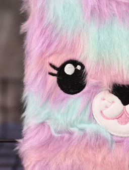 Блокнот плюшевый "Rainbow lama", 21,5х15 см, плотность 80 гр.