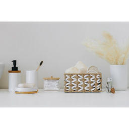 Аксессуары для ванной SAVANNA Джуно, 3 предмета, мыльница, дозатор для мыла 280 мл, стакан, белые  фото 5