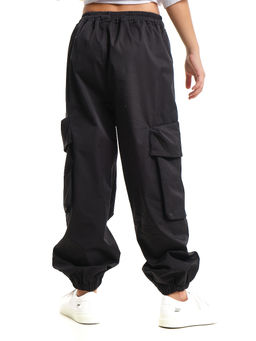 Джоггеры карго брюки унисекс 33-67077 черный - Mini maxi фото 5