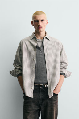 RELAXED FIT STRIPED SHIRT - Zara фото 2