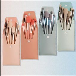 Набор кисточек для макияжа 8 шт. с чехлом - Buro фото 2