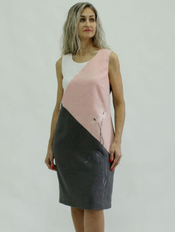 100% ЛЁН Платье ПОЛУПРИЛЕГАЮЩЕЕ