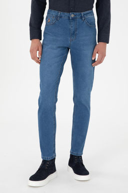 Джинсы Slim Fit синие из хлопка