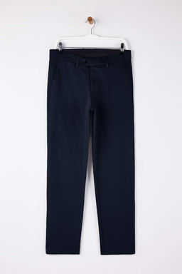 Lacivert Erkek Dokulu Kumas Pantolon TMNAW26PL00029