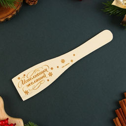 Подарочный набор новогодний Счастье постучится в дом: подставка под ложку, лопатка - Дорого внимание фото 7