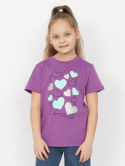 CRB wear/HSJG 63845-44 Футболка для девочки,фиолетовый/Ex.Cherubino