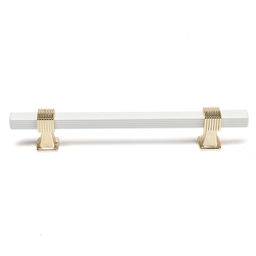 Ручка-скоба CAPPIO PK117, м/о 128 мм, цвет белый/золото