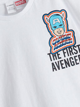 Kaptan Amerika Bask?l? Erkek ?ocuk Ti??rt