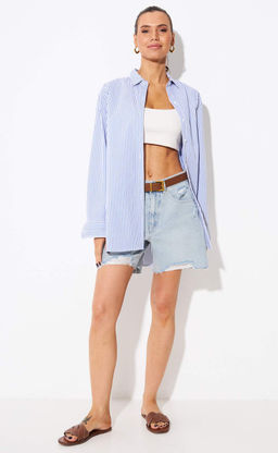 Рубашка д/р F512-1103 blue-white - Fine joyce фото 12