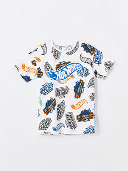 Bisiklet Yaka Hotwheels Bask?l? Erkek ?ocuk Pijama ?st
