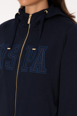 Kad_n Lacivert Basic Sweatshirt Sepette S_rpriz _ndirim - U.s. polo assn фото 7