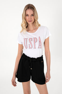 Kad_n Beyaz Bisiklet Yaka Ti__rt Sepette S_rpriz _ndirim - U.s. polo assn фото 8