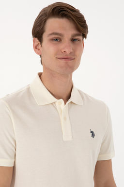 Erkek Slim Fit Polo Yaka Krem Basic Ti__rt - U.s. polo assn фото 2