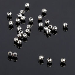 Цена за 2 шт. Кримп - зажимная бусина СМ-369, набор 30 шт. 2.4 мм, цвет серебро