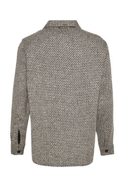 TRENDYOL MAN Siyah Unisex Regular Fit Diagonel Desenli Dokulu Kal?n K?sl?k Gomlek Ceket TMNAW24GO00070 - Trendyolmilla фото 9