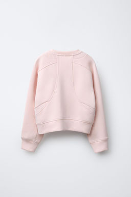 COMBINED MESH SLOGAN SWEATSHIRT - Zara фото 2