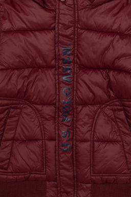U. S. Polo Assn Бордовое пальто с капюшоном для мальчика - U.s. polo assn фото 7