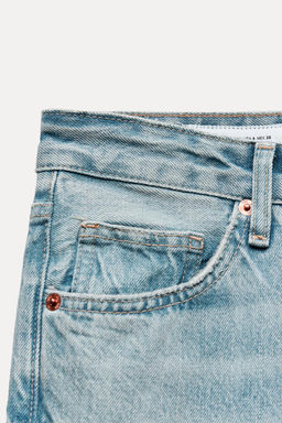 RIPPED MID-RISE WIDE-LEG TRF JEANS - Zara фото 9