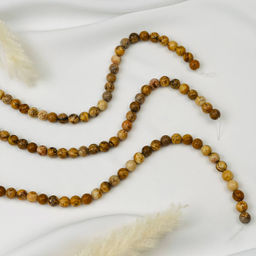 Бусины для украшений из песочной Яшмы (44 бусины) 38 см