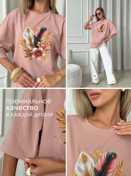 Футболка хлопок 95%, лайкра 5% - Binita фото 10