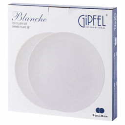 52538 GIPFEL Набор тарелок обеденных BLANCHE 26 см (2 шт.). Материал: фарфор. Цвет: белый. - Werner фото 4