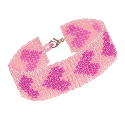 Klart набор для бисероплетения 11-003 Браслет. Сердечки 2 см