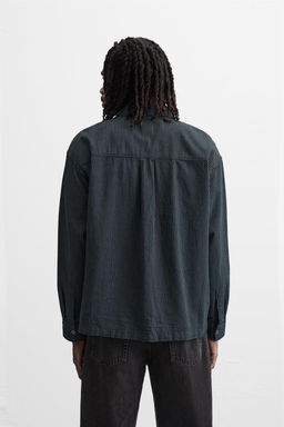 STRIPED DENIM SHIRT - Zara фото 3