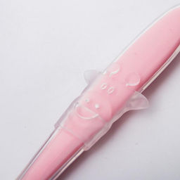 Ложка силиконовая детская Жирафик, цвет розовый - Крошка я фото 5